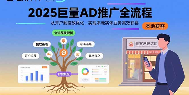 2025巨量AD推广全流程，从开户到投放优化，实现本地实体业务高效获客-大鱼聊项目