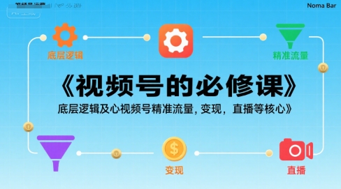 视频号的必修课，视频号的底层逻辑及核心视频号精准流量，变现，直播等核心-大鱼聊项目