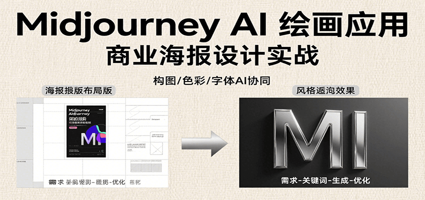Midjourney AI绘画应用，关键词指令解析、漫画头像制作、海报设计、3D人物生成等-大鱼聊项目
