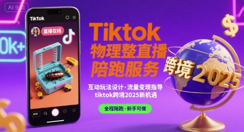 Tiktok物理整蛊直播陪跑服务-tiktok跨境2025-大鱼聊项目