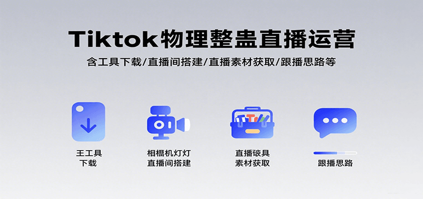 Tiktok物理整蛊直播运营，包含工具下载/直播间搭建/直播素材获取/跟播思路等-大鱼聊项目