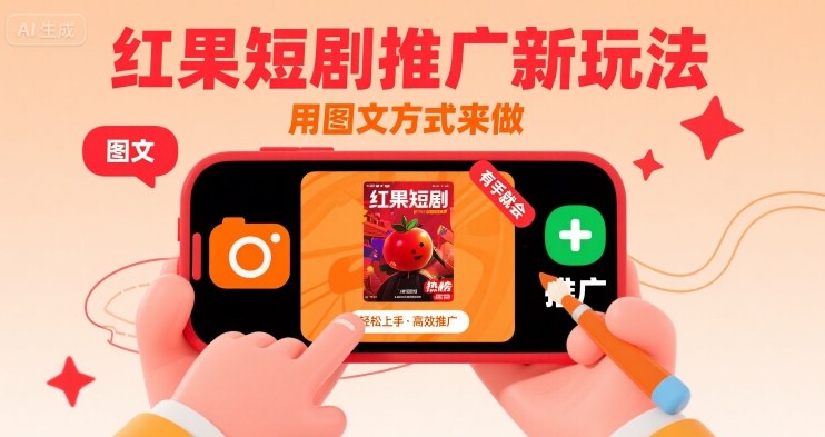 红果短剧推广新玩法，用图文方式来做，有手就会-大鱼聊项目
