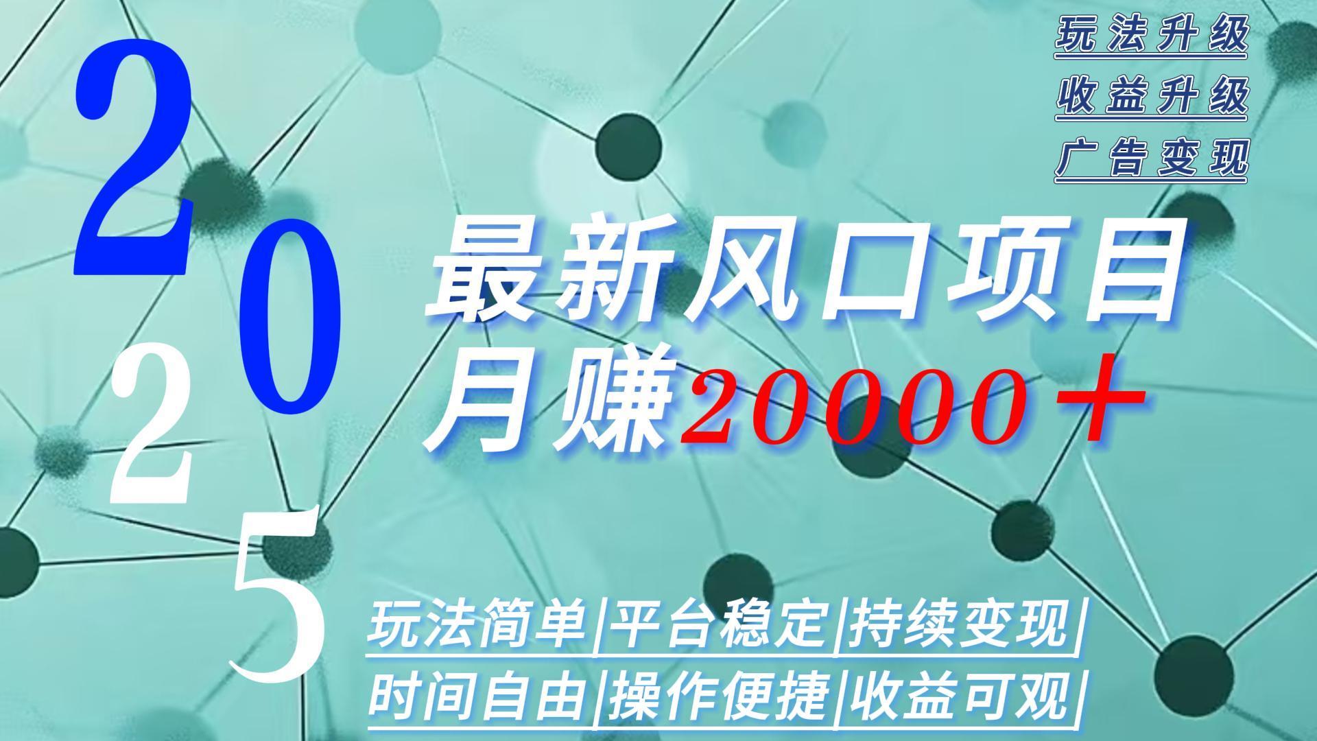 2025广告赛道新风口-月赚2W＋玩法简单，时间自由-大鱼聊项目