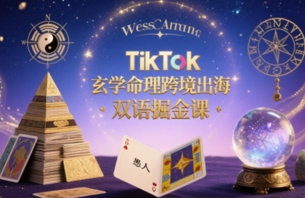 TikTok玄学命理跨境出海双语掘金课，手把手教你用命理知识精准直击海外用户痛点-大鱼聊项目