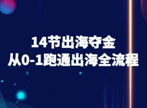 14节出海夺金从0-1跑通出海全流程-跨境电商教程-大鱼聊项目