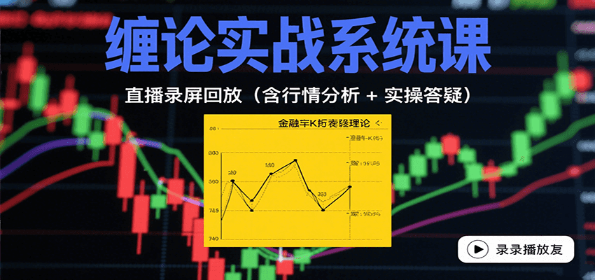 缠论实战系统课：直播录屏回放(含行情分析 + 实操答疑(更新8月)-大鱼聊项目