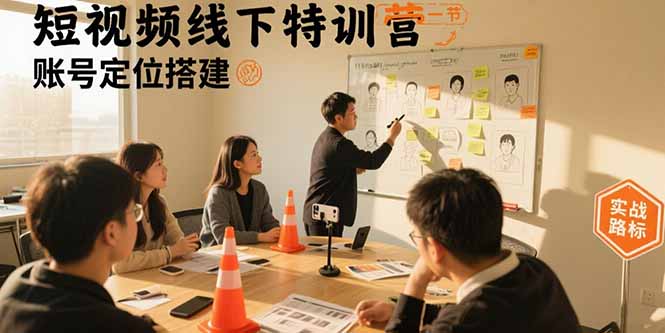 短视频线下特训营：账号定位搭建/口播号拍摄剪辑/直播间流量入口/变现实战-大鱼聊项目